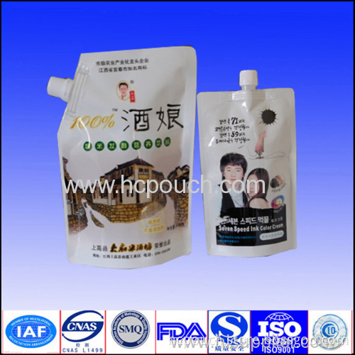 Plastic Stand Up Bag With Spout Doypack 